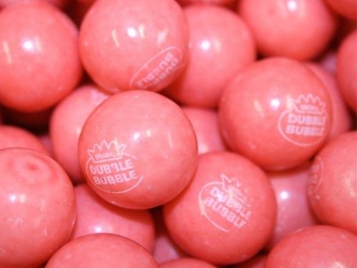 Dubble Bubble 1 Inch Gumballs Strawberry Banana 1lb 